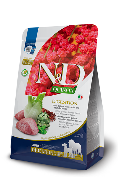 Farmina N&D Quinoa Digestion Lamb Dry Dog Food – Adult Medium & Maxi