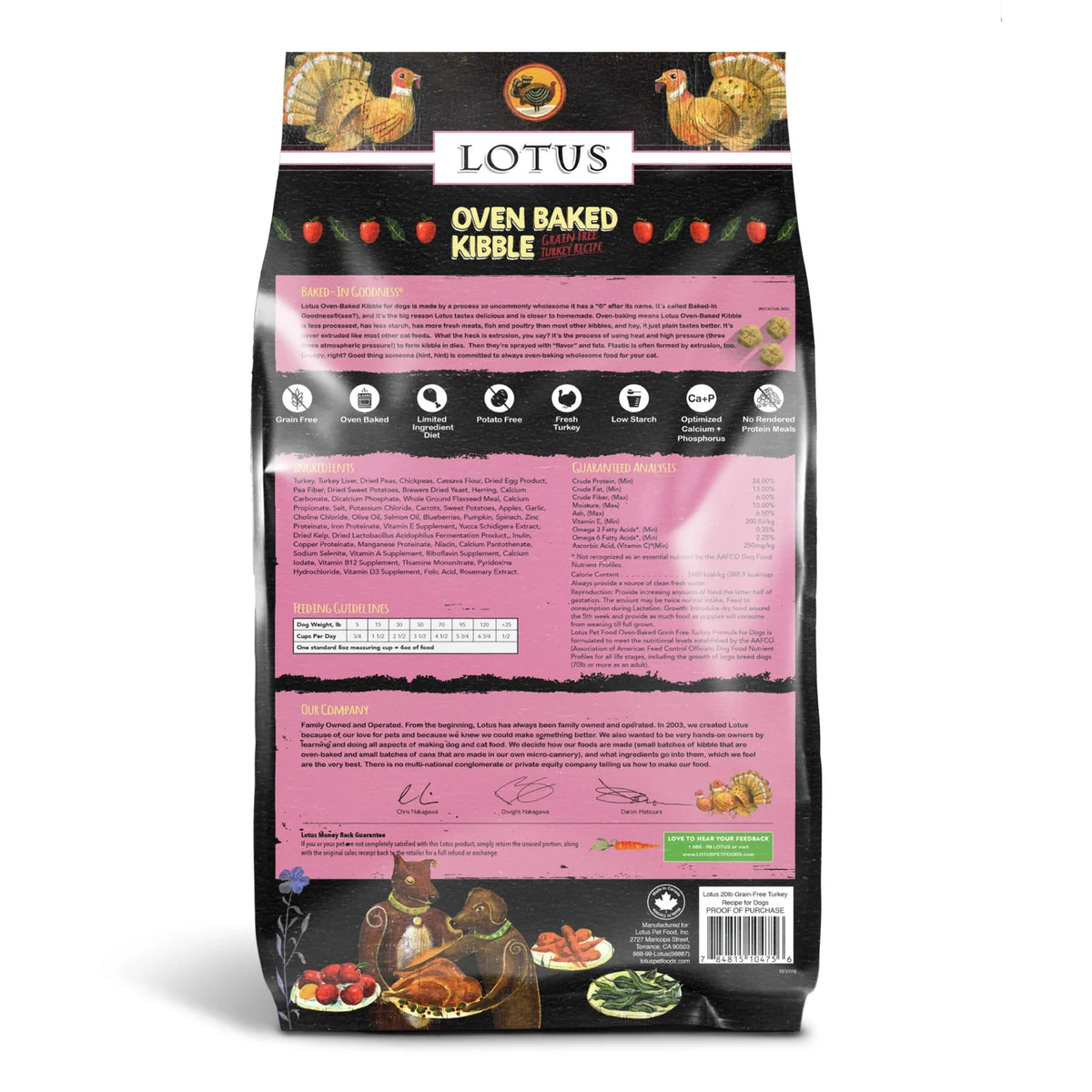 Lotus Oven-Baked Turkey Recipe Dry Dog Food – 4 lb Bag