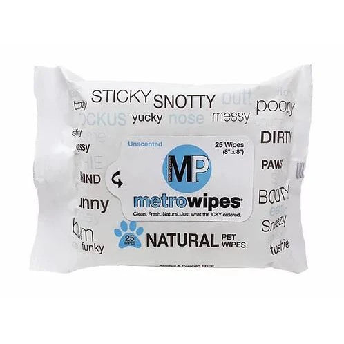 MetroPaws MetroWipes – Charcoal & Unscented Pet Wipes