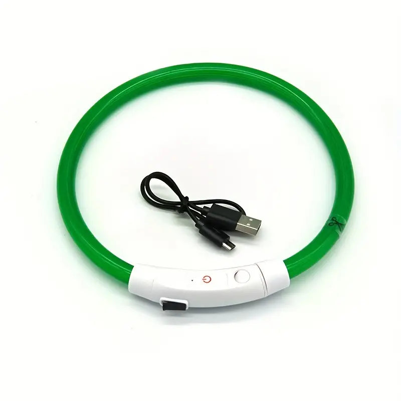 Rechargeable LED Dog Collar – Adjustable