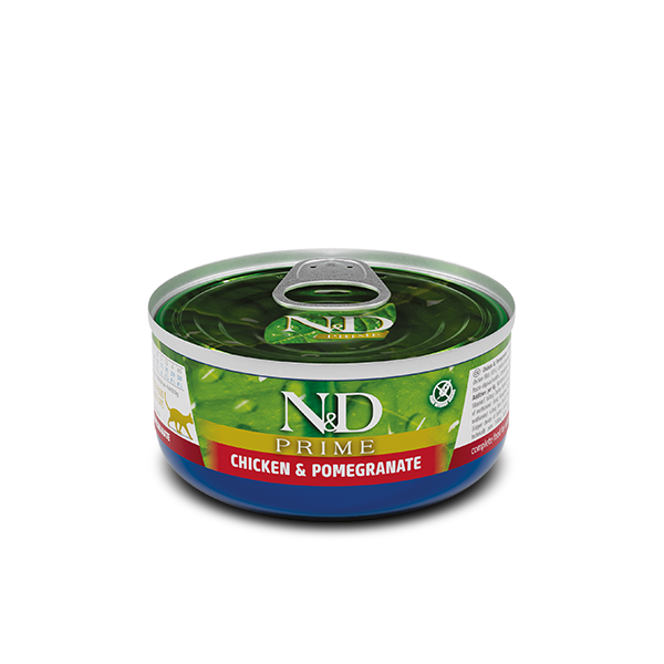 Farmina N&D Prime – Chicken & Pomegranate Recipe – Wet Cat Food - 2.5 oz Can