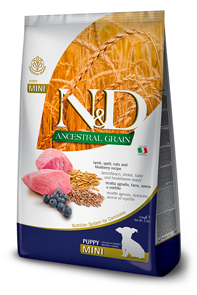 Farmina N&D Pumpkin Lamb, Pumpkin & Blueberry Mini Puppy Food – 5.5 lb