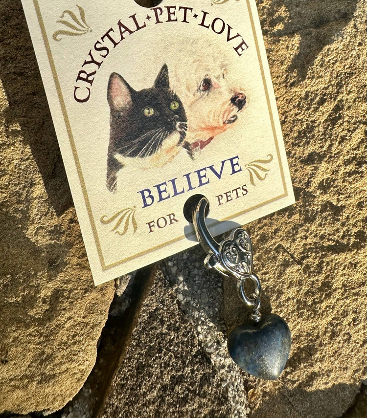 Crystal Pet Love Pet Pendant - Lapis Heart