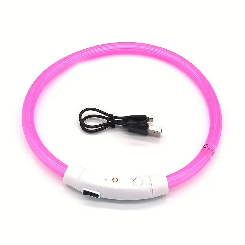 Rechargeable LED Dog Collar – Adjustable