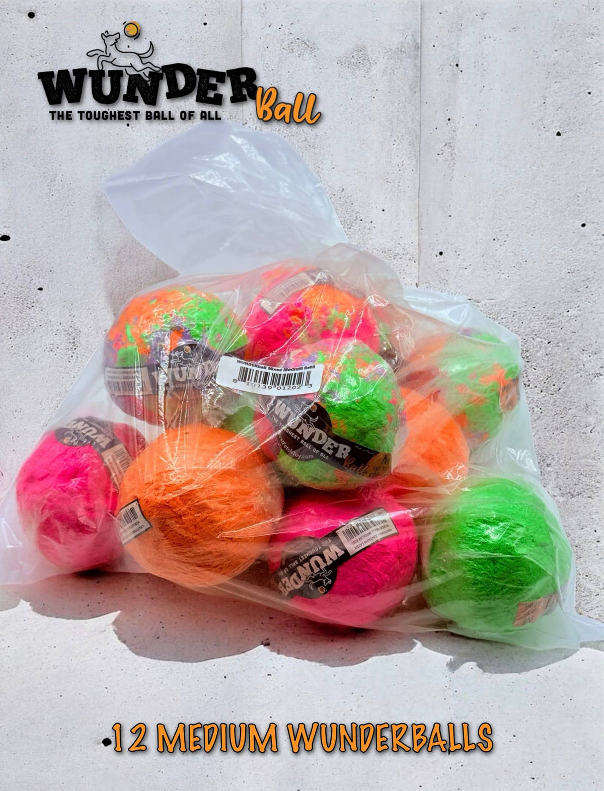 WUNDERball Medium Dog Toy Refill – 12 Pack