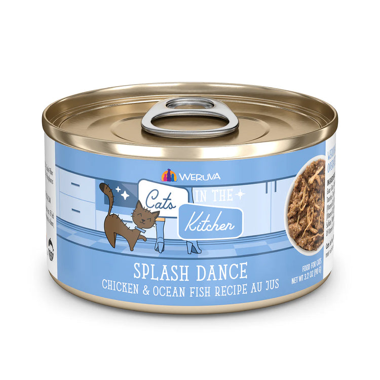 Weruva Splash Dance - Chicken & Ocean Fish Recipe Au Jus for Cats 6 oz