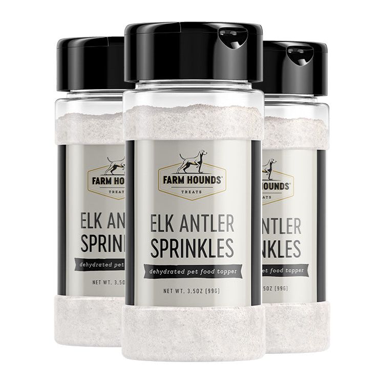 Farm Hounds Elk Antler Sprinkles – Dehydrated Pet Food Topper (3.5 oz)