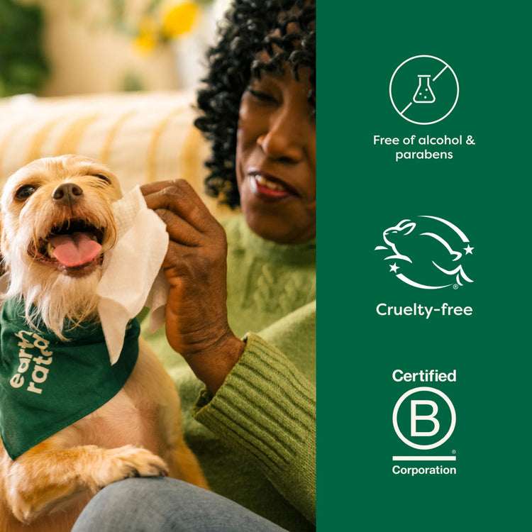 Earth Rated White Tea & Basil Dog Wipes – 100 Count