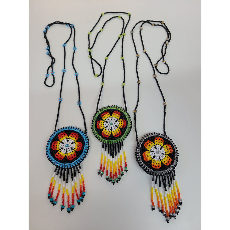 Handmade Beaded Medicine Pouch Necklace