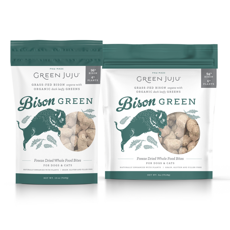 Green JuJu – Bison Green Freeze-Dried Whole Food Bites for Dogs & Cats