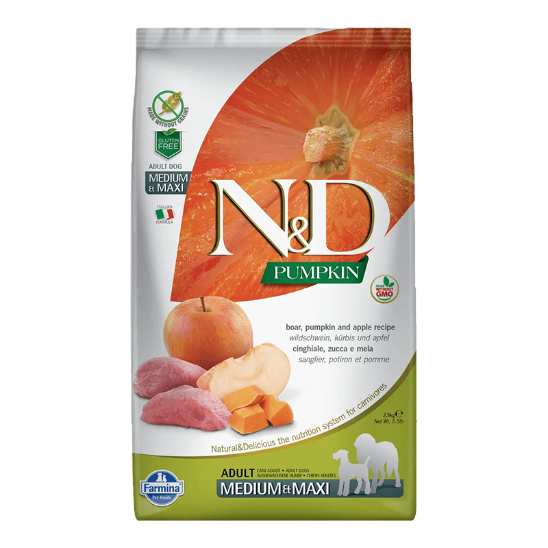 Boar pumpkin and apple N&D dog food