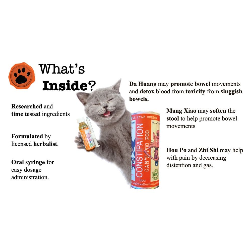 Chinese Herbs- Constipation Relief – Can't Poo Poo Herbal Supplement for Pets