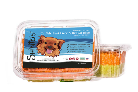 Shinto’s Catfish & Beef Liver with Brown Rice Foundation Formula fresh dog food product photo