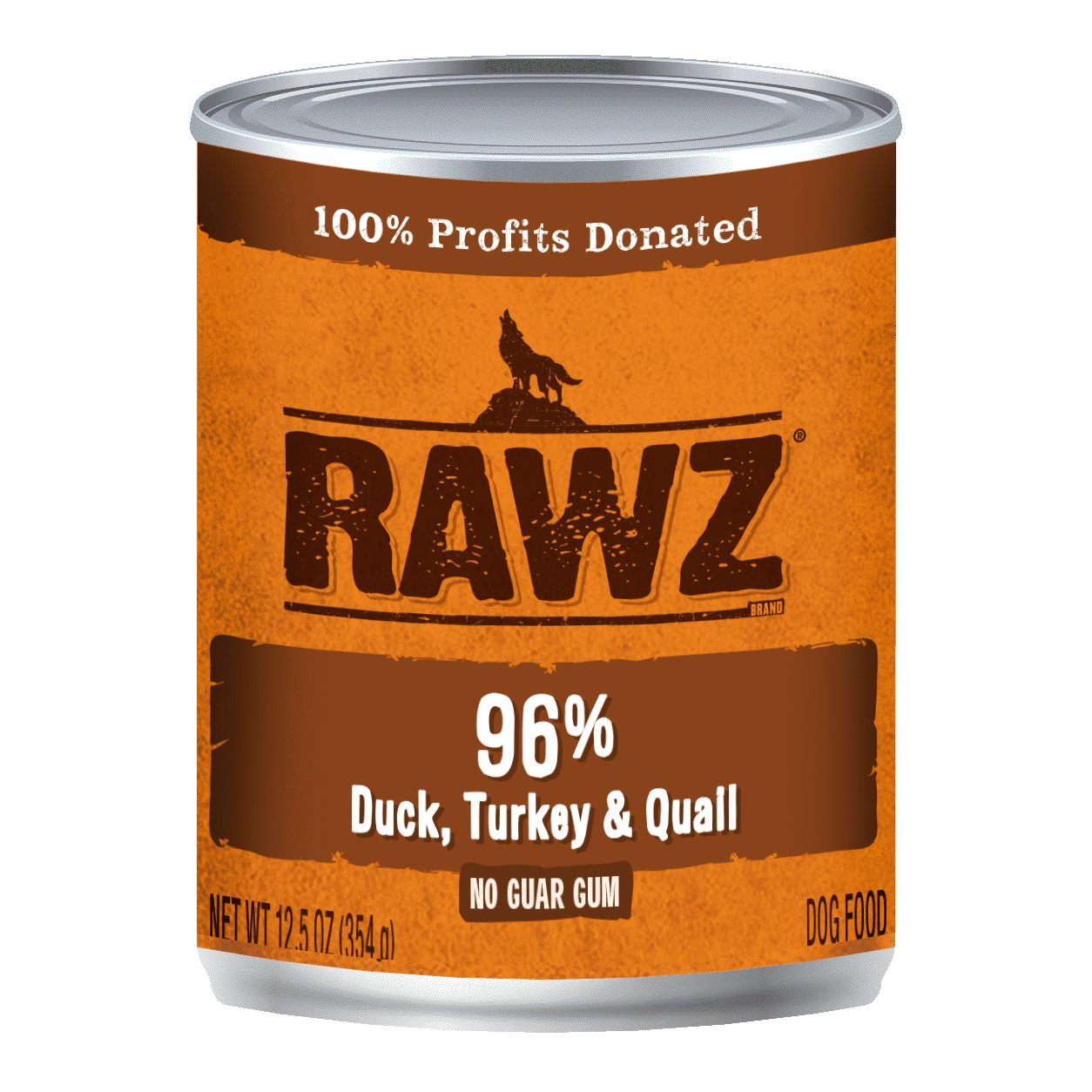 Rawz - 96% Duck, Turkey & Quail Pate Canned Food For Dogs 12.5 oz
