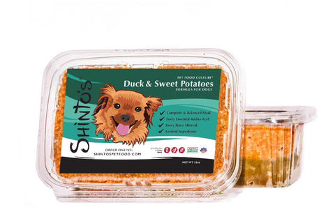 Shinto’s Duck & Sweet Potato Renewal Formula fresh dog food product photo