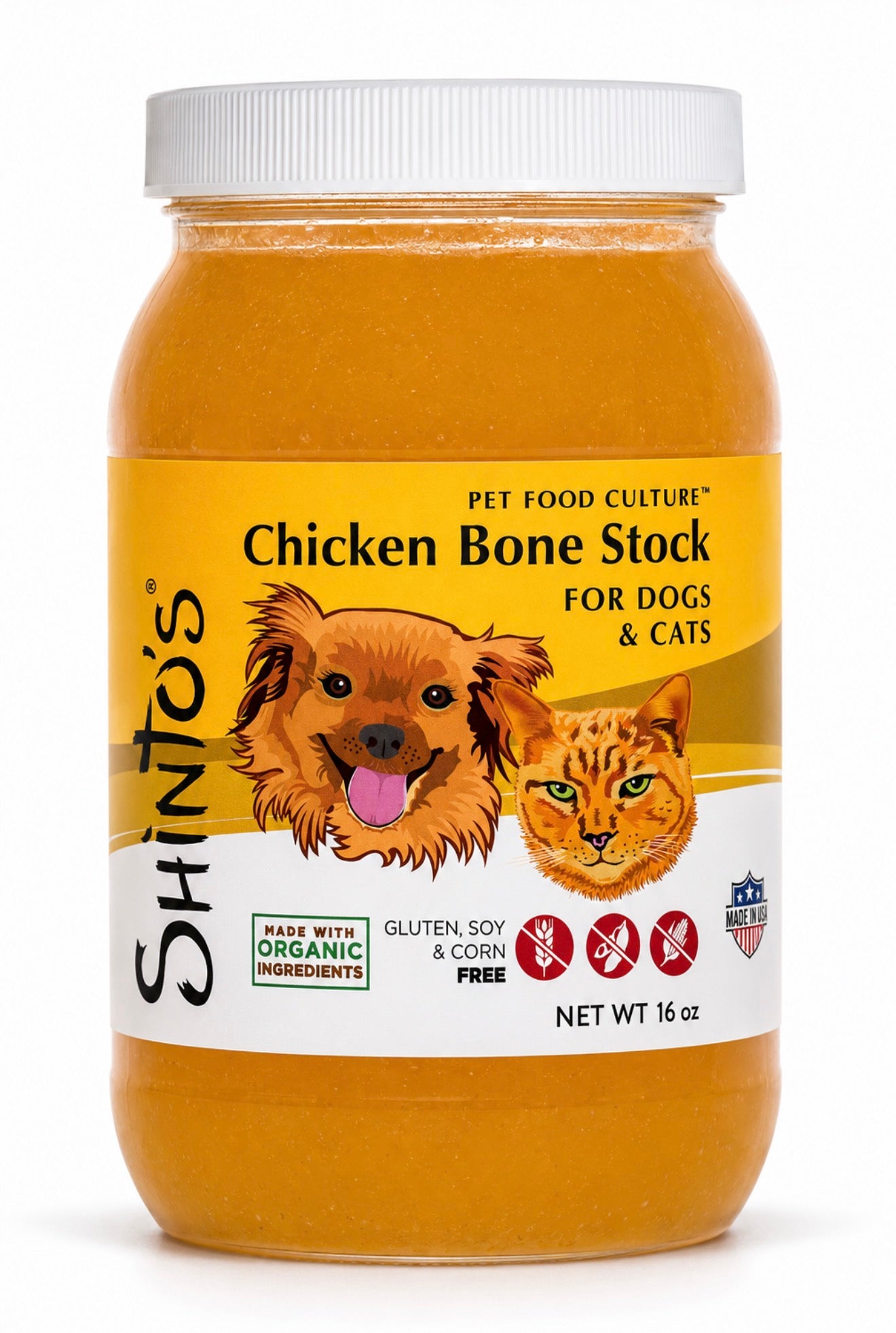 Chicken Bone Marrow Stock - Nutrient-Rich Broth for Dogs & Cats