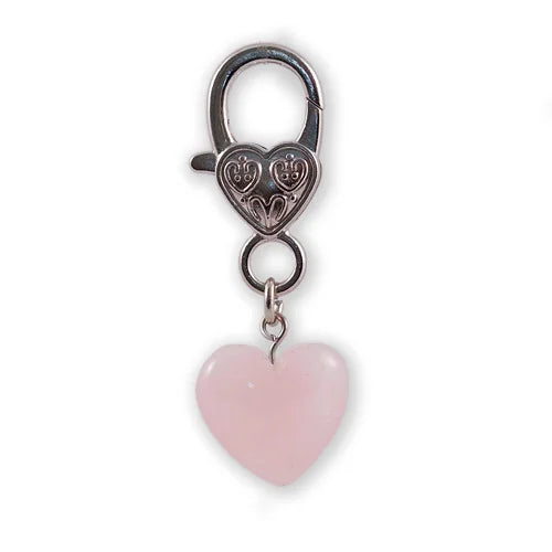 Crystal Pet Love Rose Quartz Heart Pet Pendant