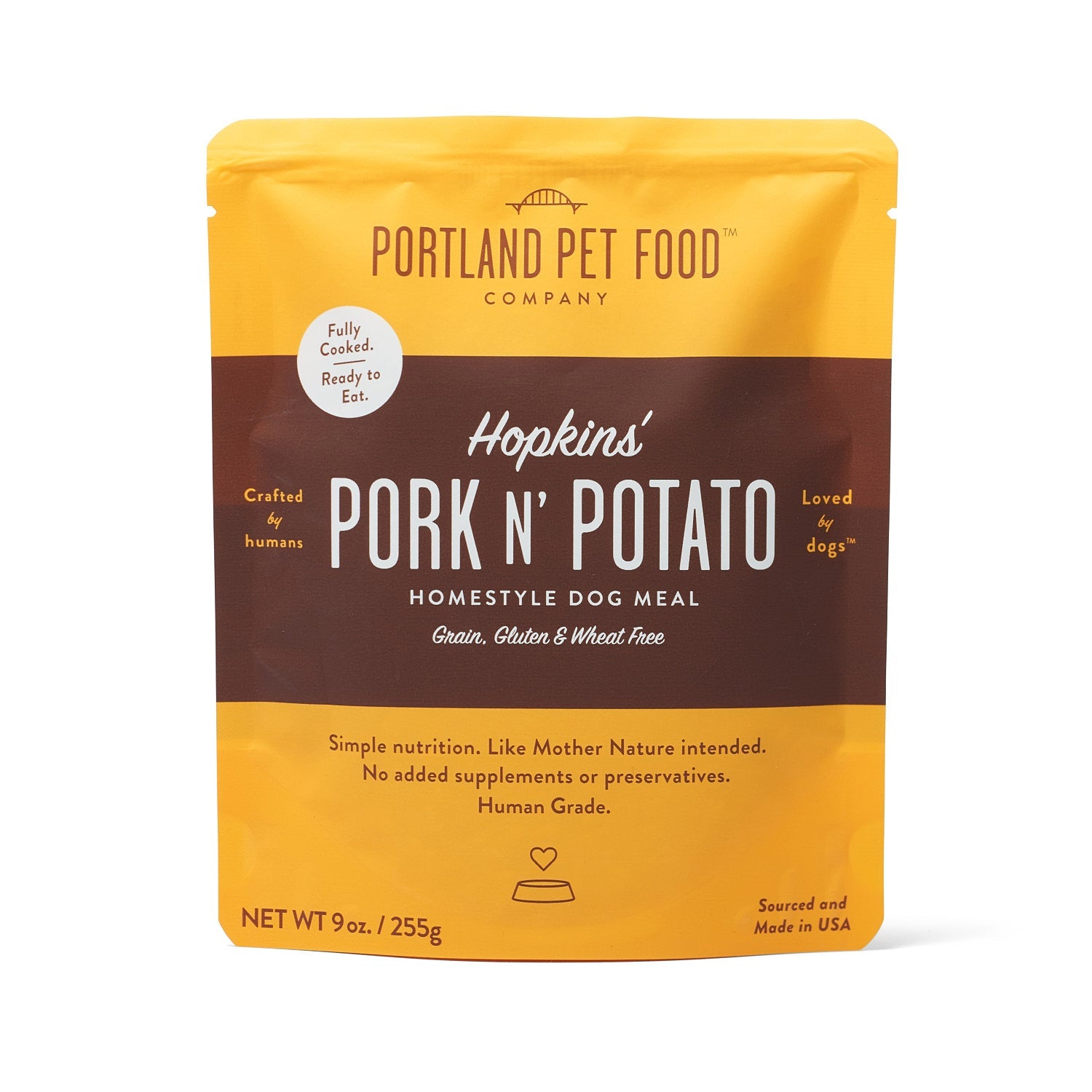 Portland Pet Food Co. Hopkins' Pork & Potato – Homestyle Dog Meal - 9 oz