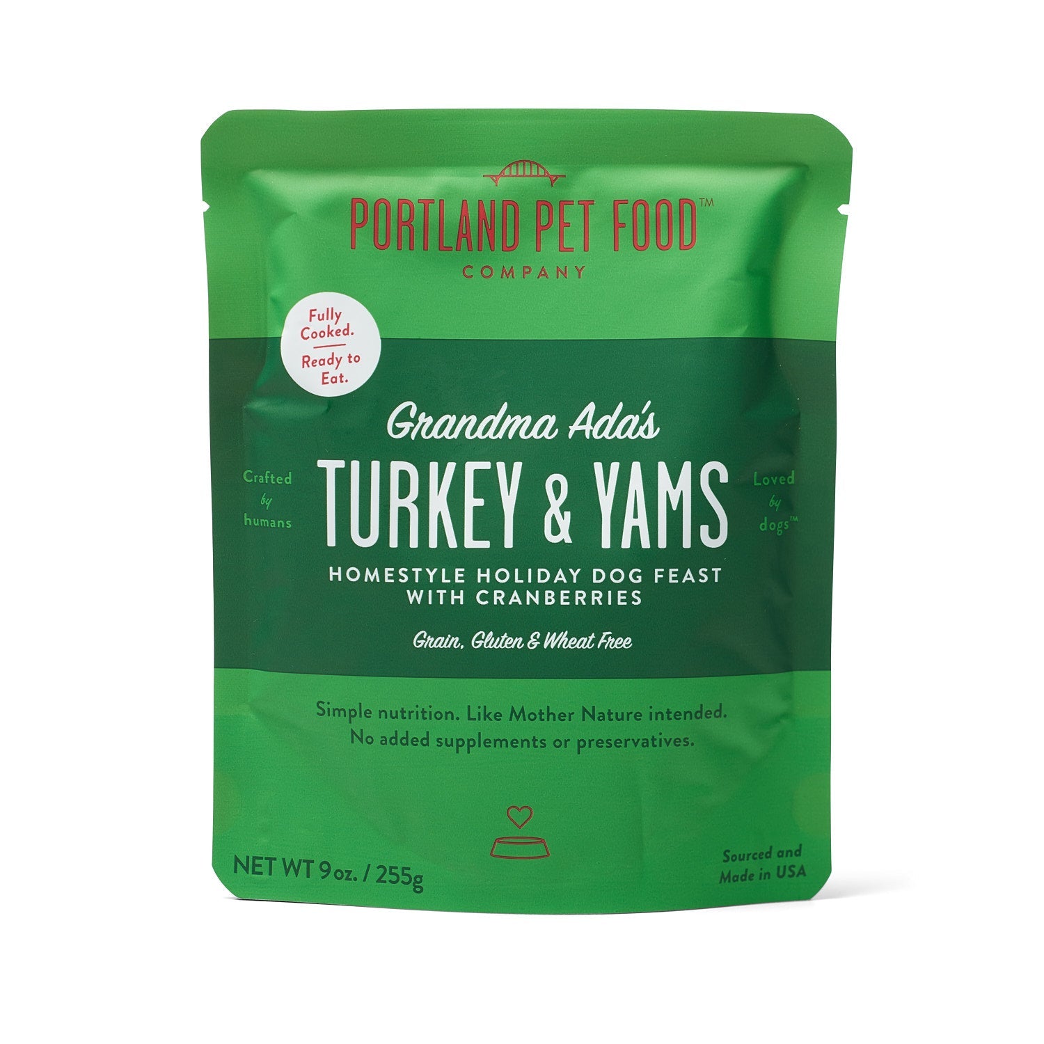 Portland Pet Food Co. Grandma Ada’s Turkey & Yams – Homestyle Holiday Dog Feast