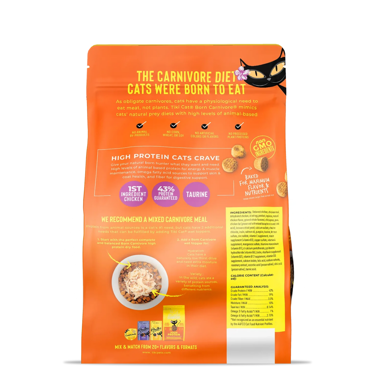 Tiki Cat Born Carnivore Chicken & Egg Dry Cat Food – 2.8 lb