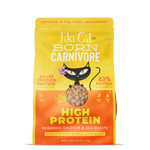 Tiki Cat Born Carnivore Chicken & Egg Dry Cat Food – 2.8 lb