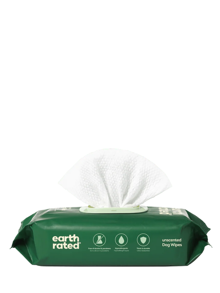 Earth Rated Unscented Dog Wipes – 60 Count
