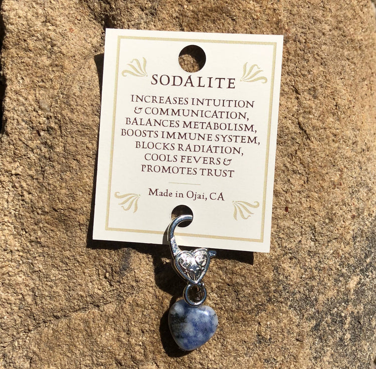 Crystal Pet Love Pet Pendant - Sodalite Heart