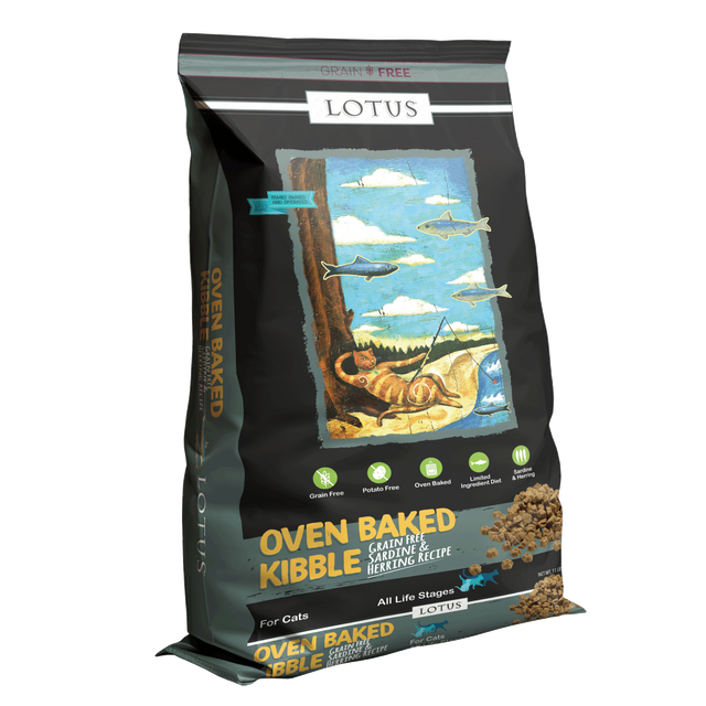 Lotus Oven-Baked Sardine & Herring Recipe Cat Food – 2.2lb Bag