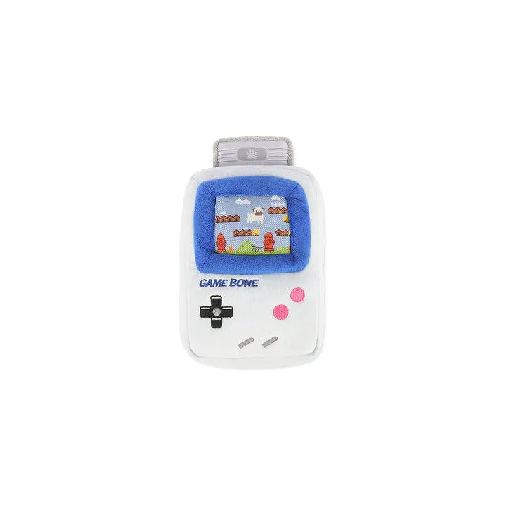 P.L.A.Y. GameBone Plush Dog Toy – Retro Gaming Fun