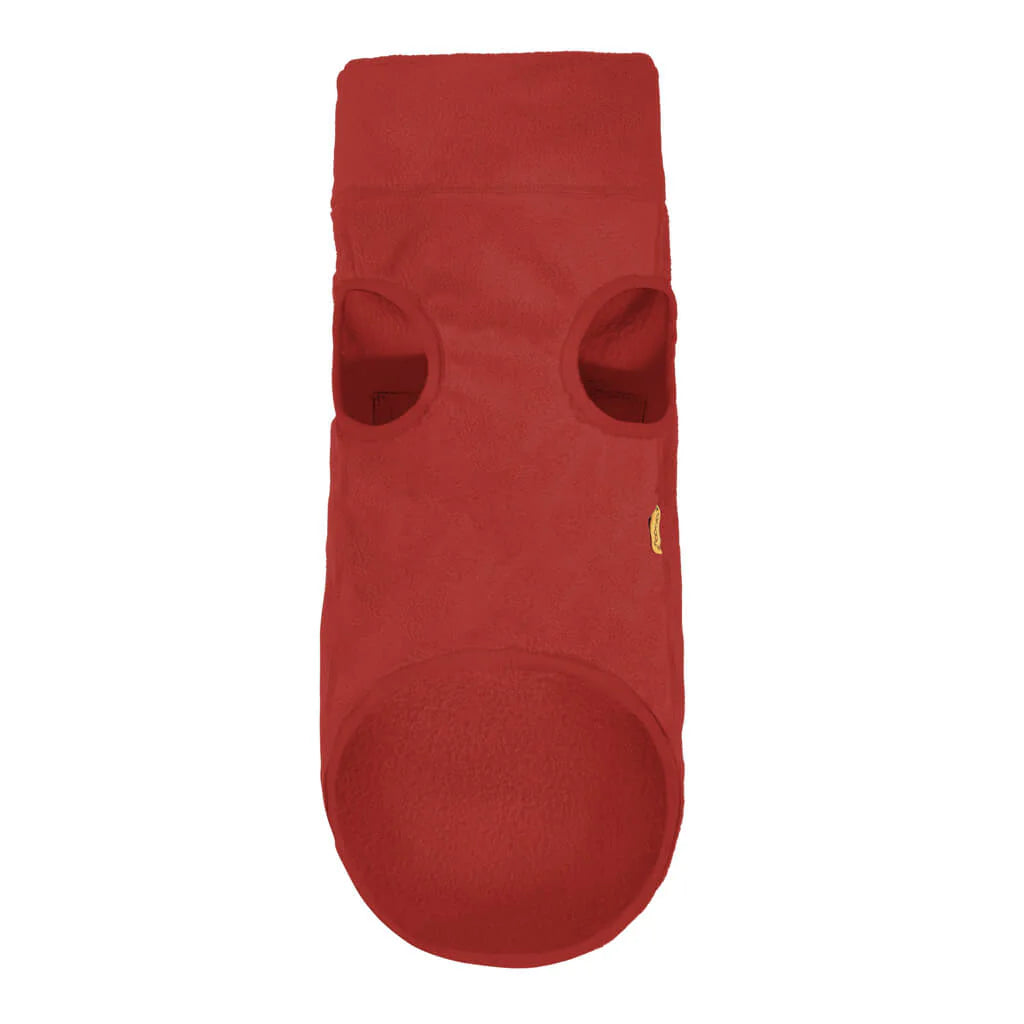 Gooby Half Zip Up Fleece Vest - Burgundy