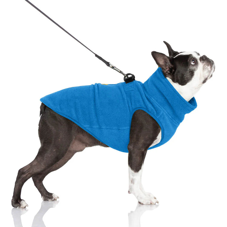 Gooby Half Zip Dog Fleece Vest – Blue
