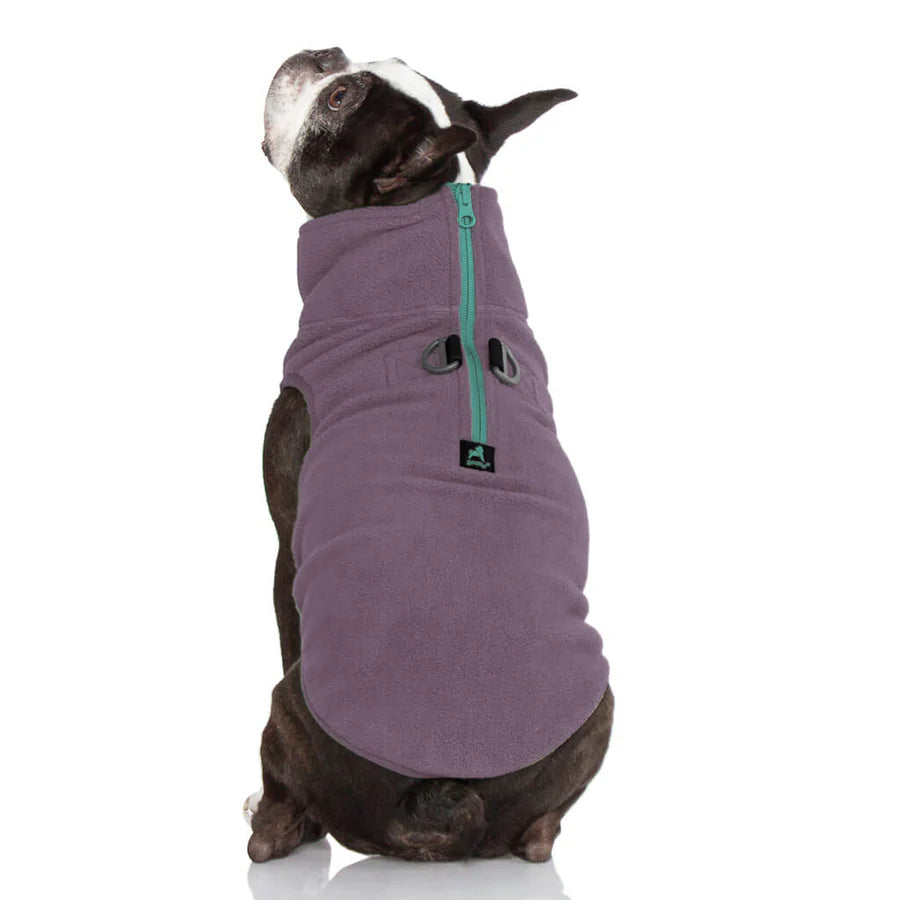 Gooby Half Zip Dog Fleece Vest – Violet