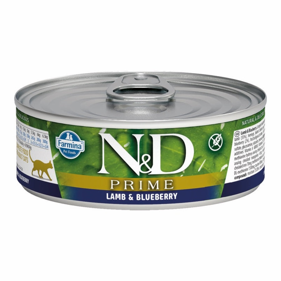 Farmina N&D Prime Lamb & Blueberry Wet Cat Food – 2.5 oz Can