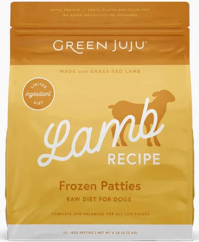Green Juju Lamb Frozen Raw Food – Sliders & Patties