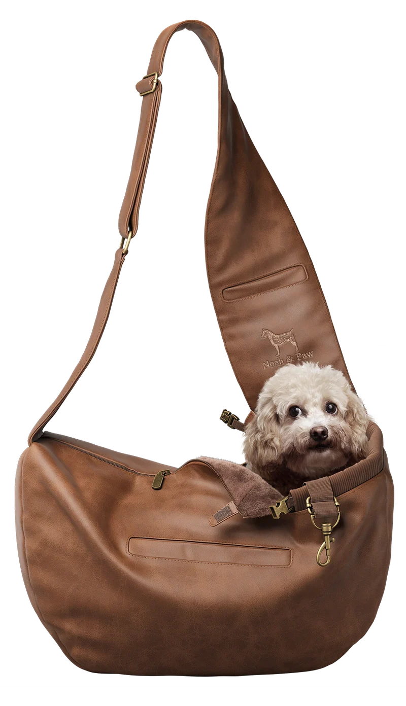 Noah & Paw Vegan Leather Pet Sling Carrier – S/M