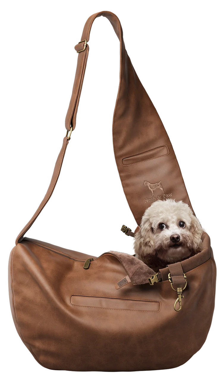 Noah & Paw Vegan Leather Pet Sling Carrier – S/M