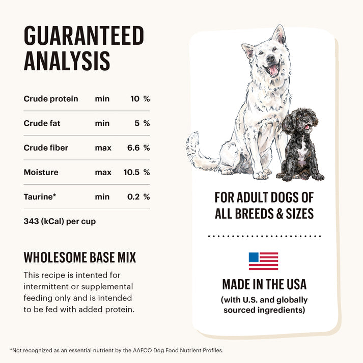 The Honest Kitchen Whole Grain Base Mix – Veggie & Fruit Meal Mixer for Dogs