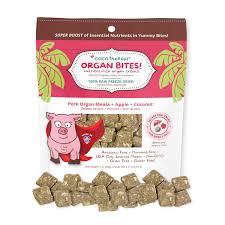 CocoTherapy Pork & Apple Organ Bites – Dog & Cat Treats, 3 oz