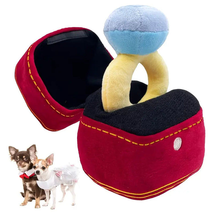 Diamond Ring Plush Dog Toy