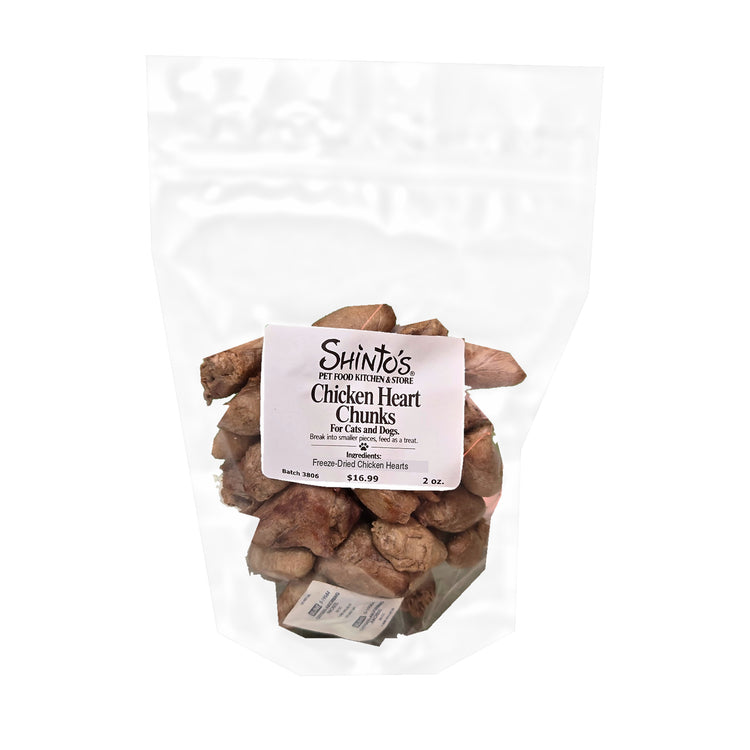 Shintoβs Freeze-Dried Chicken Heart Chunks, 2 oz
