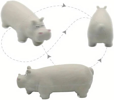 Vocal Interactive Pet Latex Hippo Toy