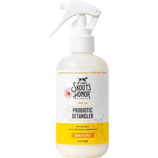 Skout's Honor Probiotic Honeysuckle Daily Use Pet Detangler, 8-fl oz bottle