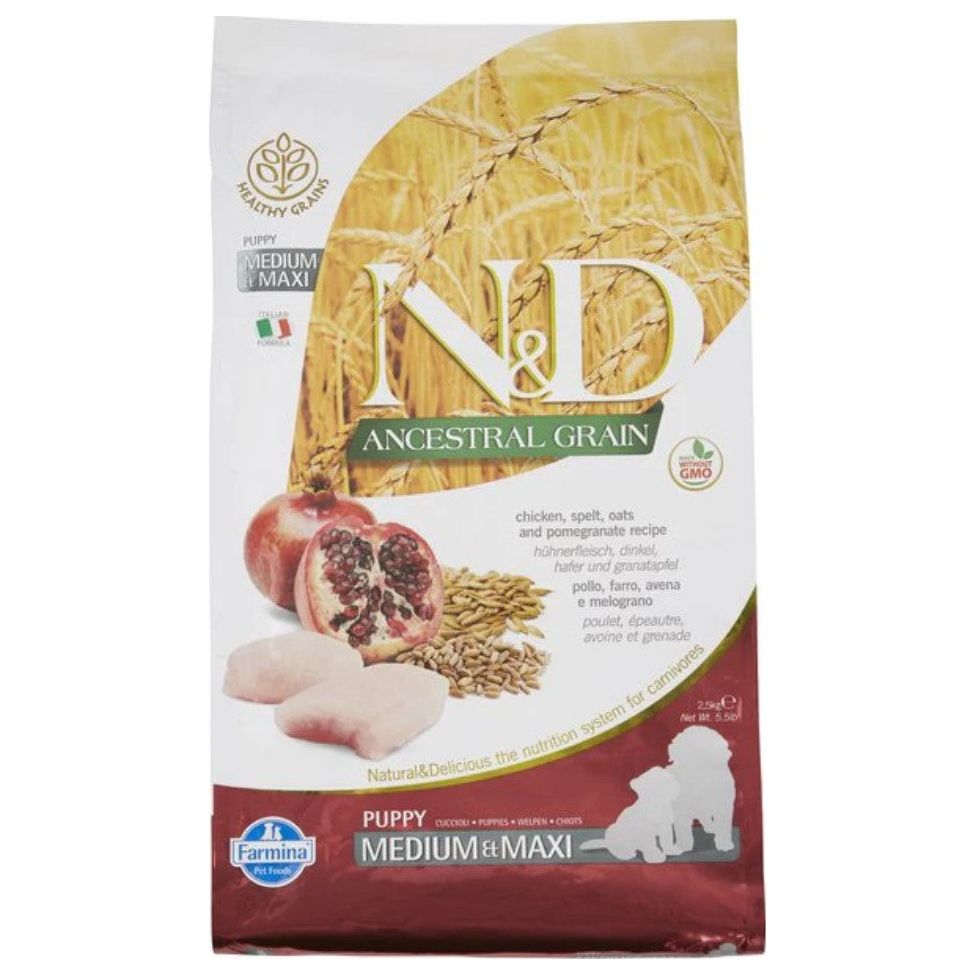 N&D - Chicken, Spelt, Oats, and Pomegranate - Puppy Medium/Maxi - 5.5lb.