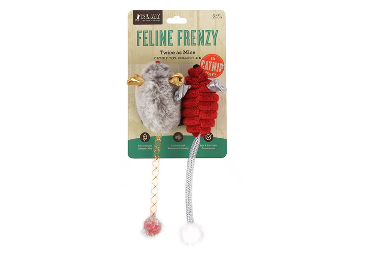 P.L.A.Y. Twice as Mice Holiday Catnip Toy Set