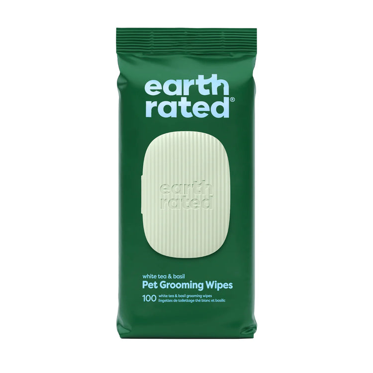 Earth Rated White Tea & Basil Dog Wipes – 100 Count