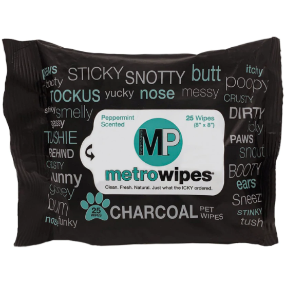 MetroPaws MetroWipes – Charcoal & Unscented Pet Wipes