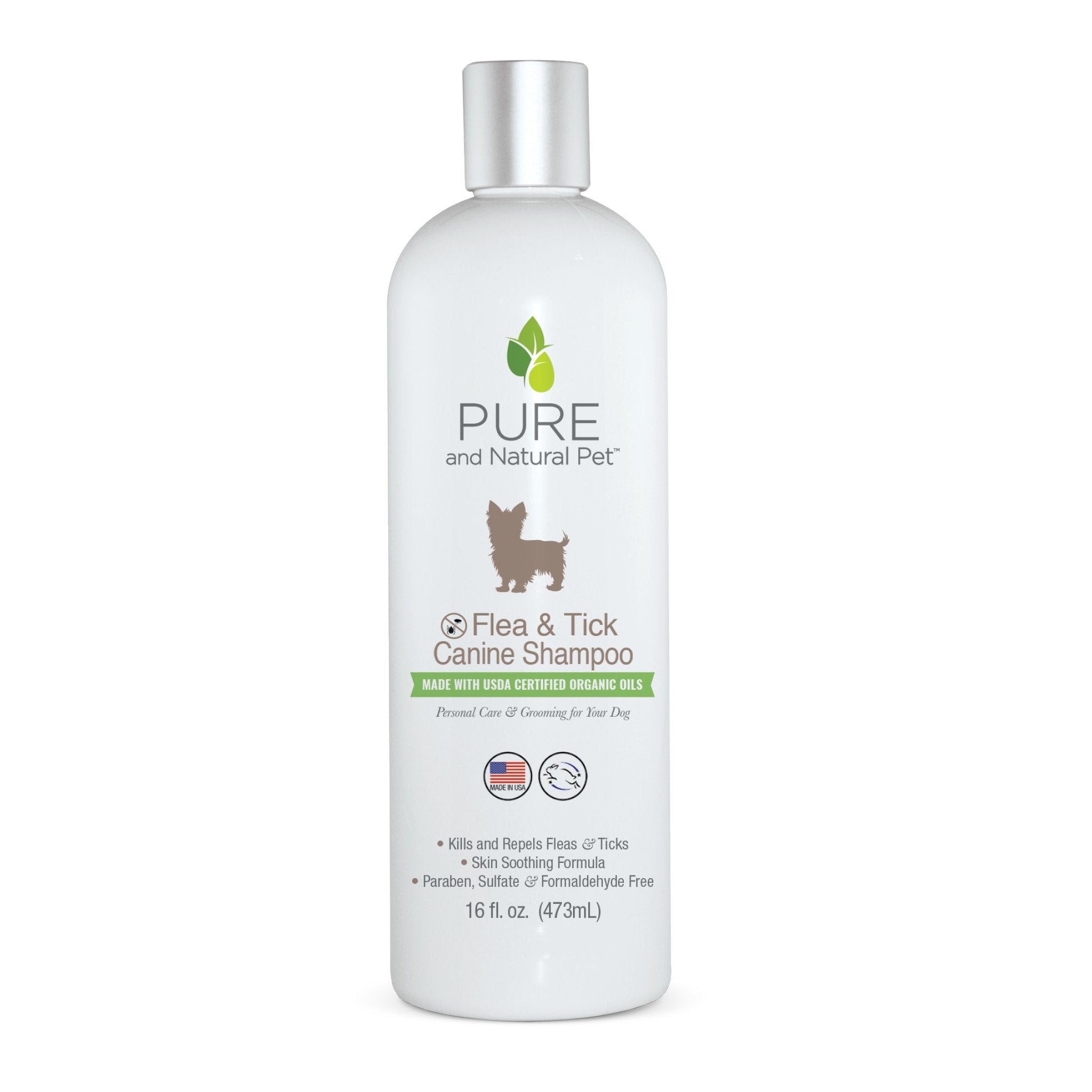 Pure & Natural Pet Flea & Tick Dog Shampoo – 16 oz