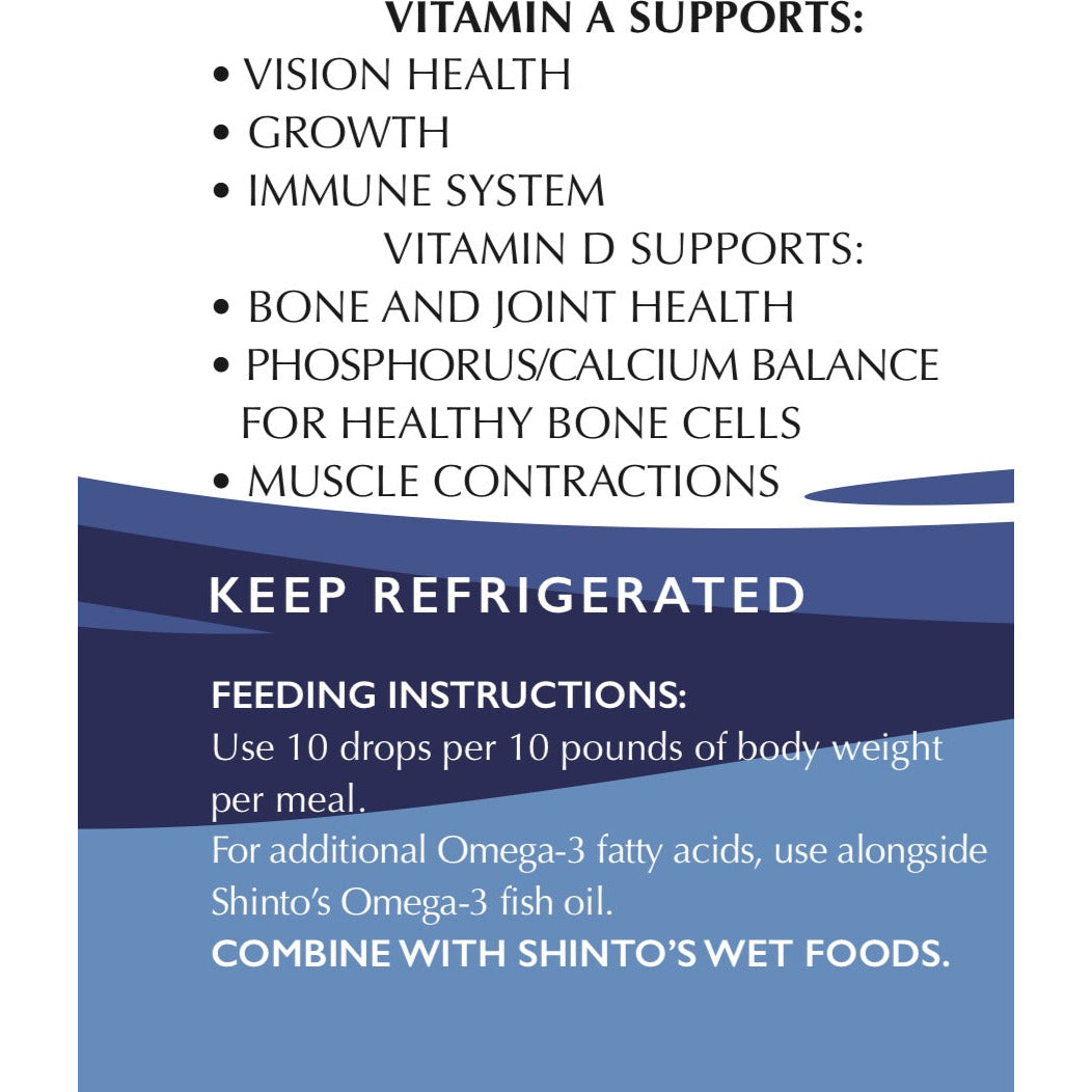 Shinto’s Pet Food High-Quality Fresh Cod Liver Oil-4 oz