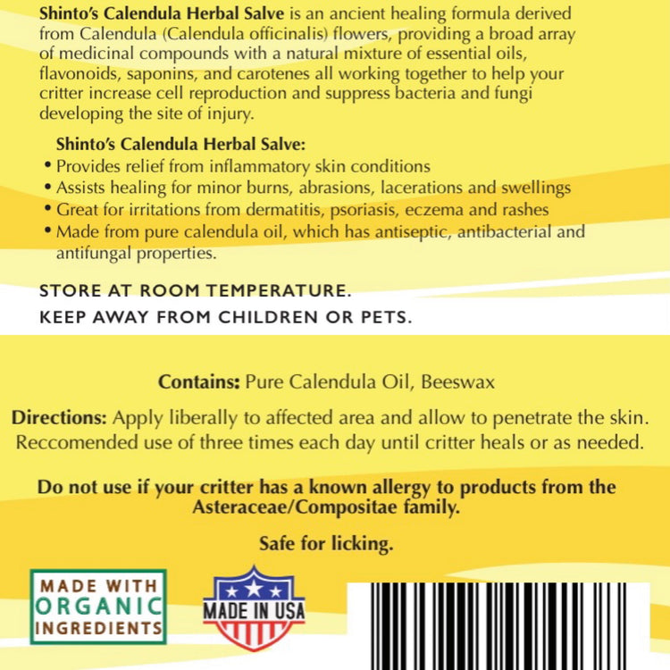 Shinto’s Calendula Herbal Salve – Pet Skin Care