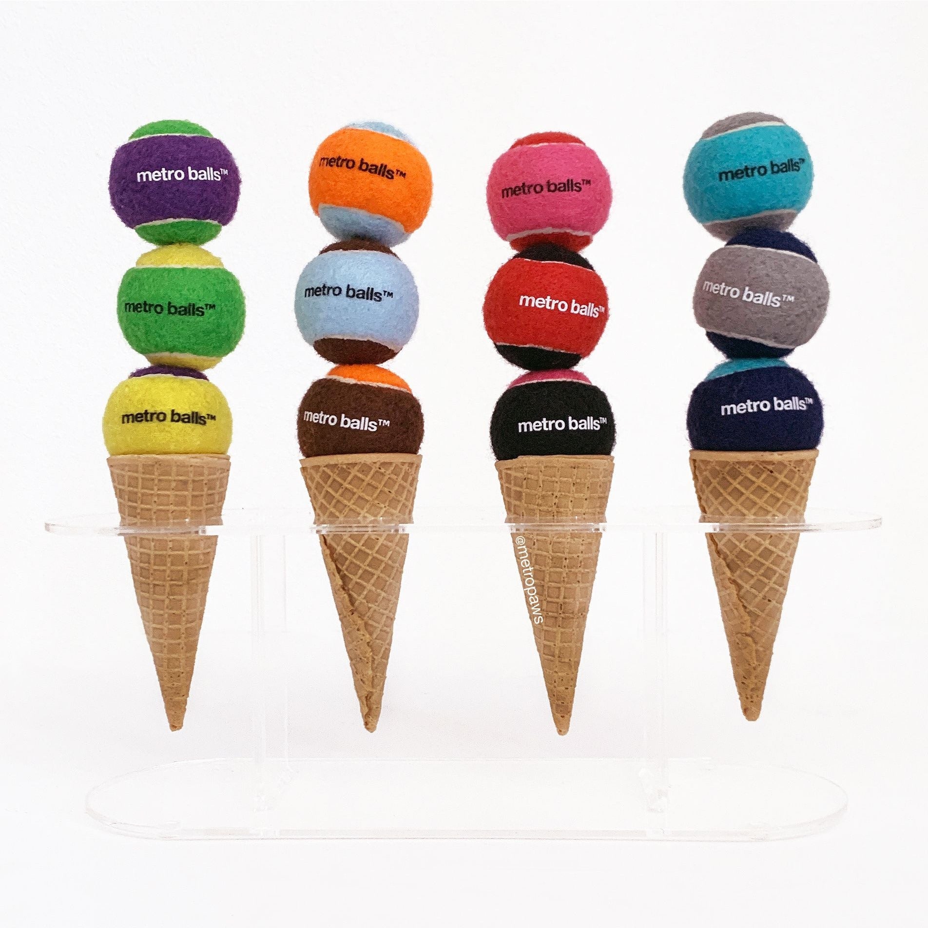 Metro Balls – Colorful Dog Tennis Balls (Single)